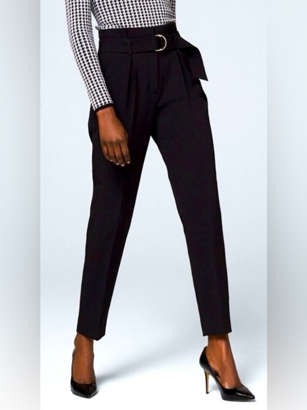 White House Black Market The Tapered Ankle High Waist Front Pleat Pants 4